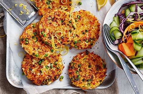Image of "Prawn paella cakes"