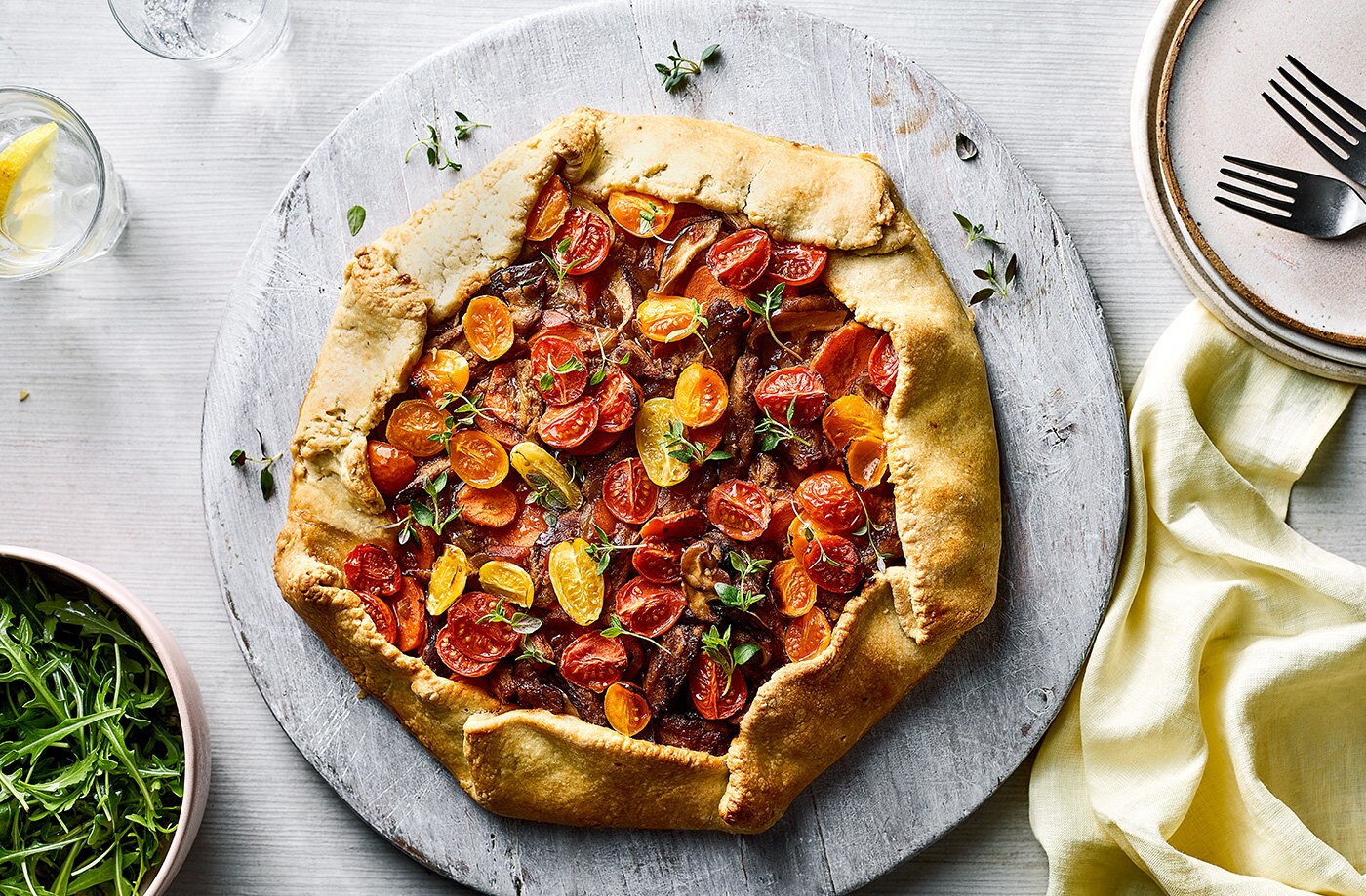 Spiced vegan chicken galette