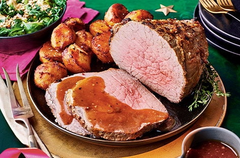 Horseradish and miso roast beef