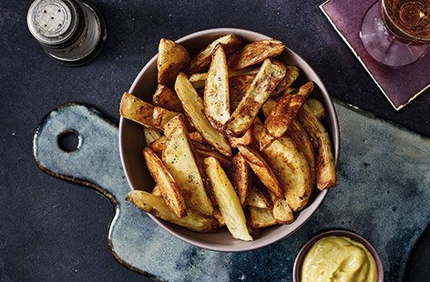 Image of "Perfect chips with golden mayonnaise"
