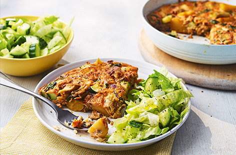 Image of "Mackerel and courgette frittata"