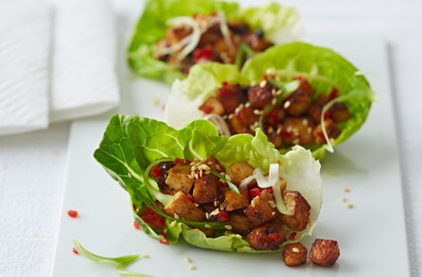 Image of "Black bean tofu cups"