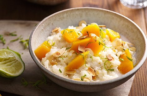 Image of "Slow-cooked mango rice pudding"