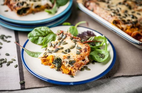 Image of "Marcus Wareing's cannelloni with spinach, pumpkin and nutmeg "