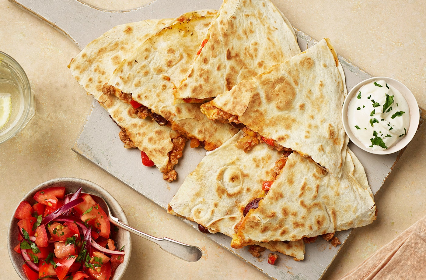 Cheeseburger quesadillas