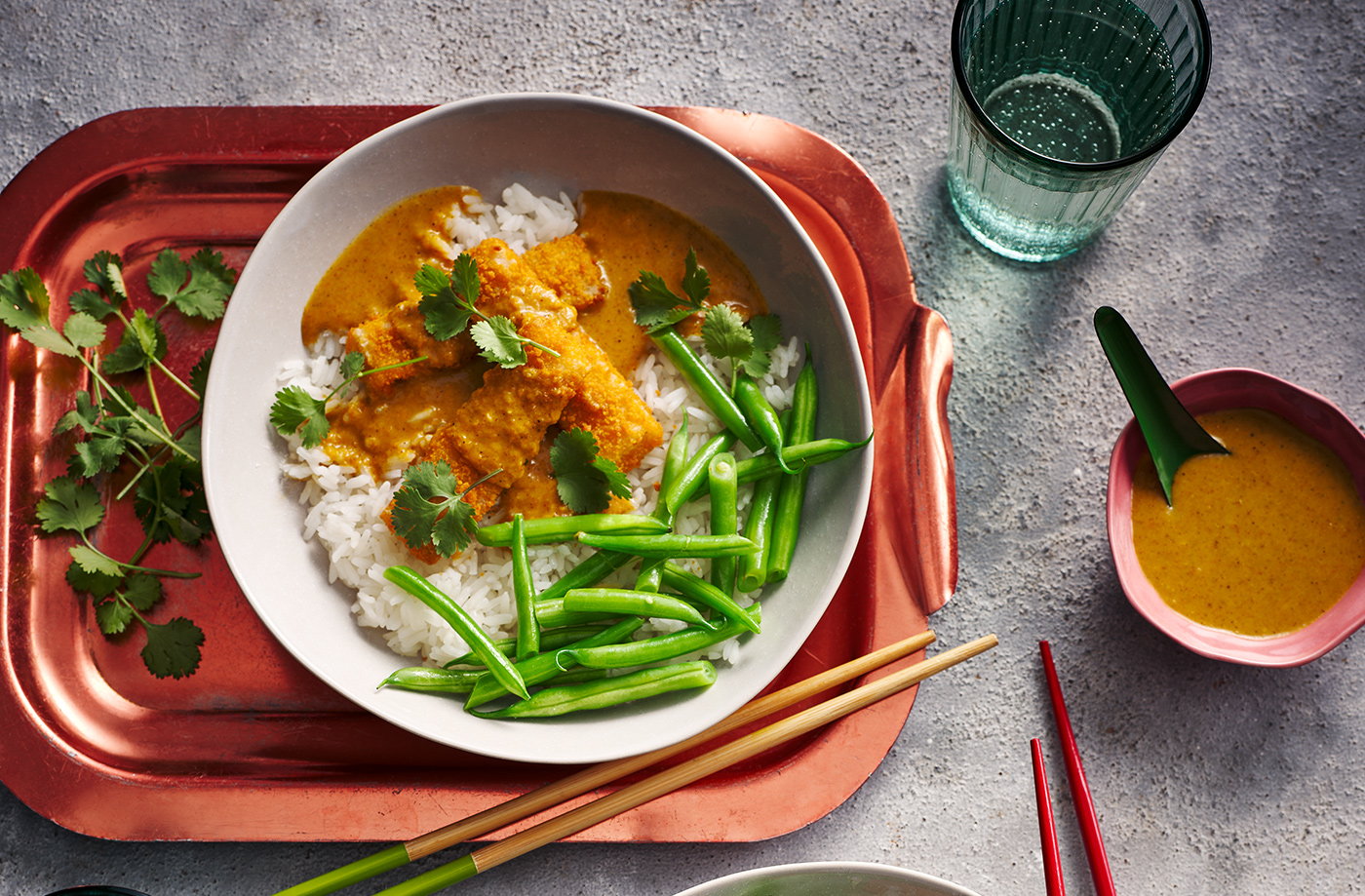 Japanese-style fish finger curry