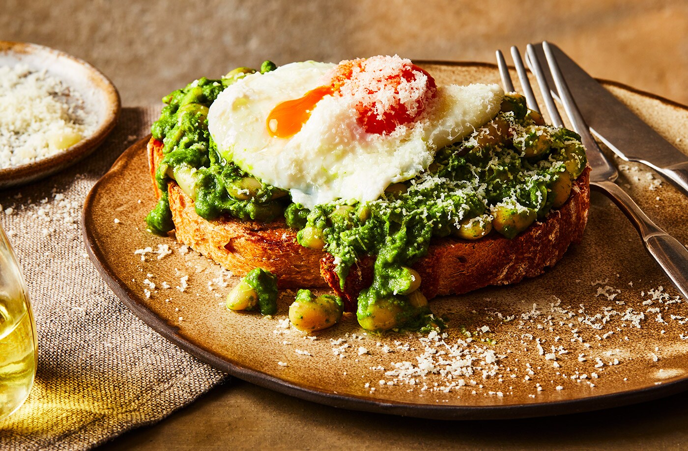 Spinach beans on toast