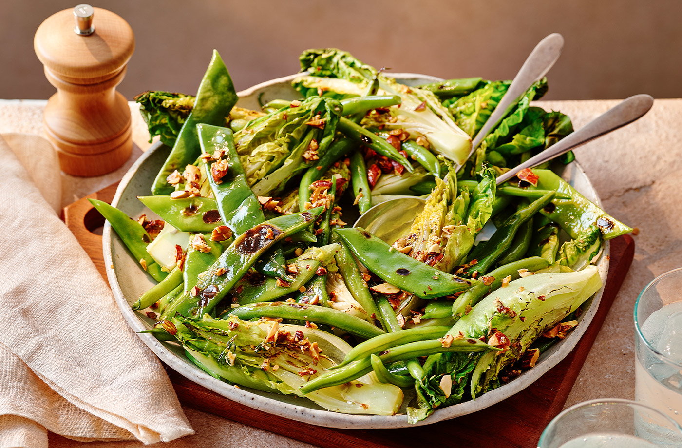 Charred summer greens