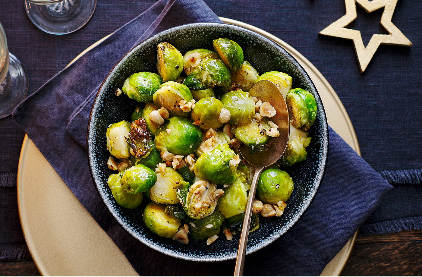 Crispy honey-roasted sprouts
