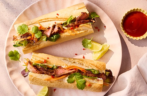 Image of "Vietnamese-style steak sandwich"