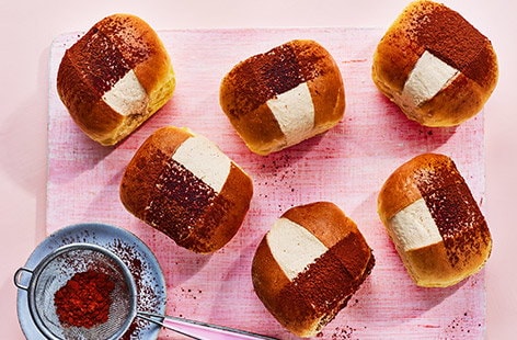 Image of "Cheat's tiramisu maritozzi (Italian cream buns)"