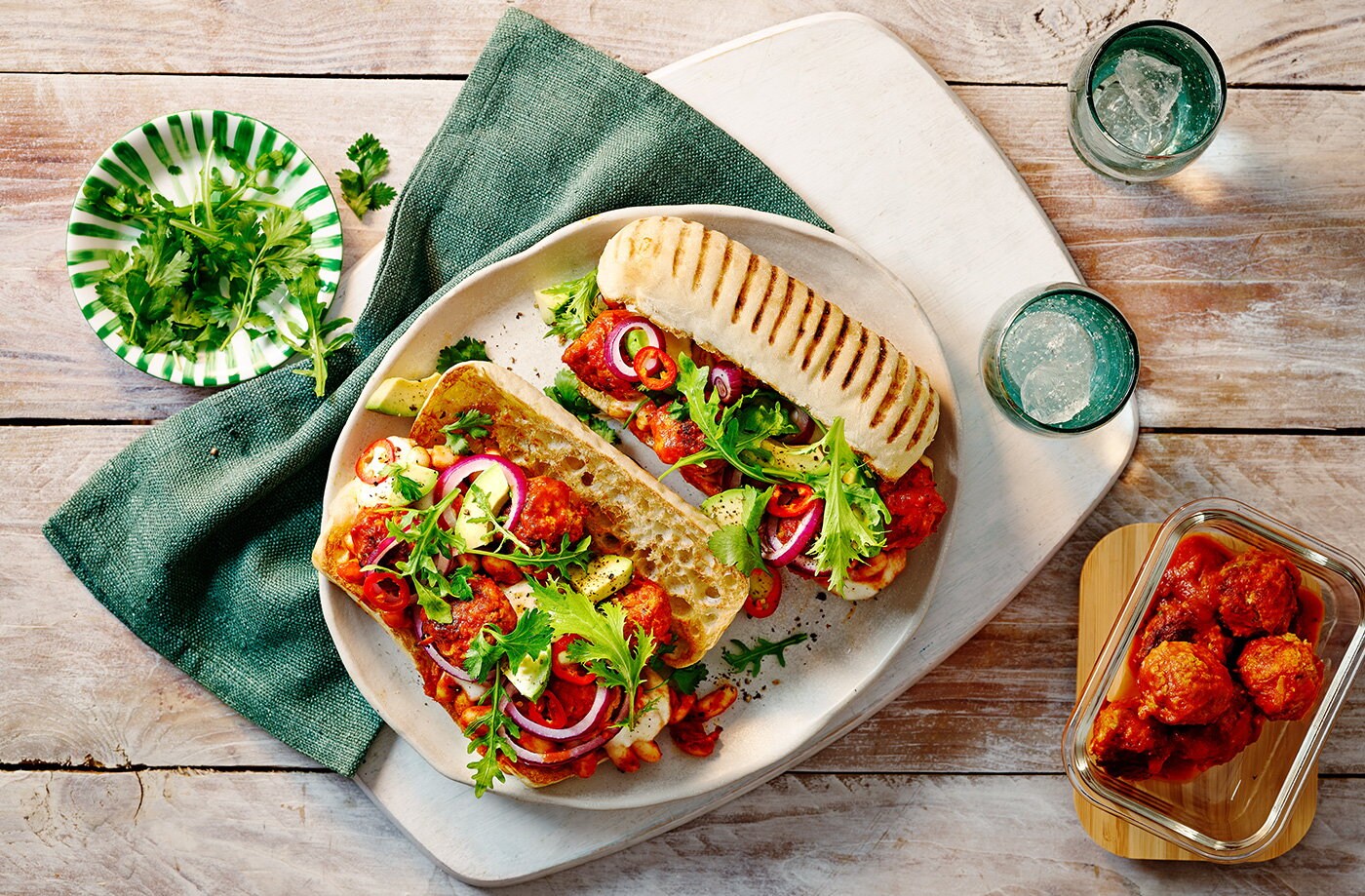 Spicy meatball subs