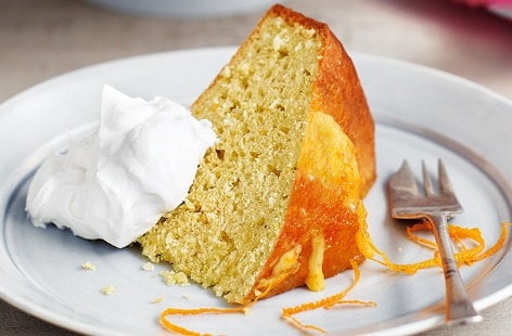 Image of "Orange and honey coconut cake with coconut cream"