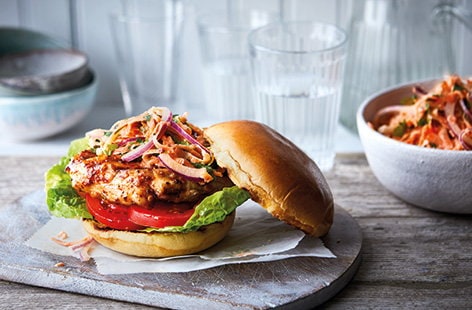 Image of "Spicy chicken burgers "