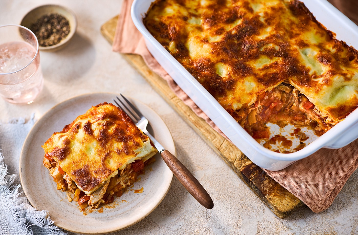 Piri-piri chicken lasagne