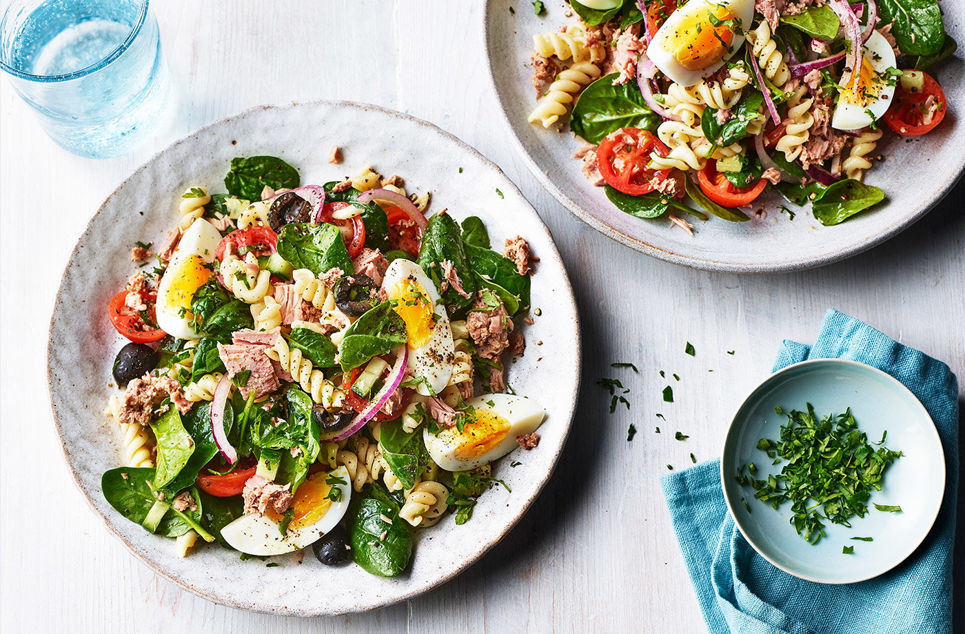 Niçoise pasta salad