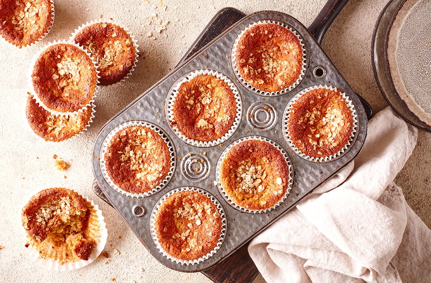 Wholemeal courgette and lemon muffins