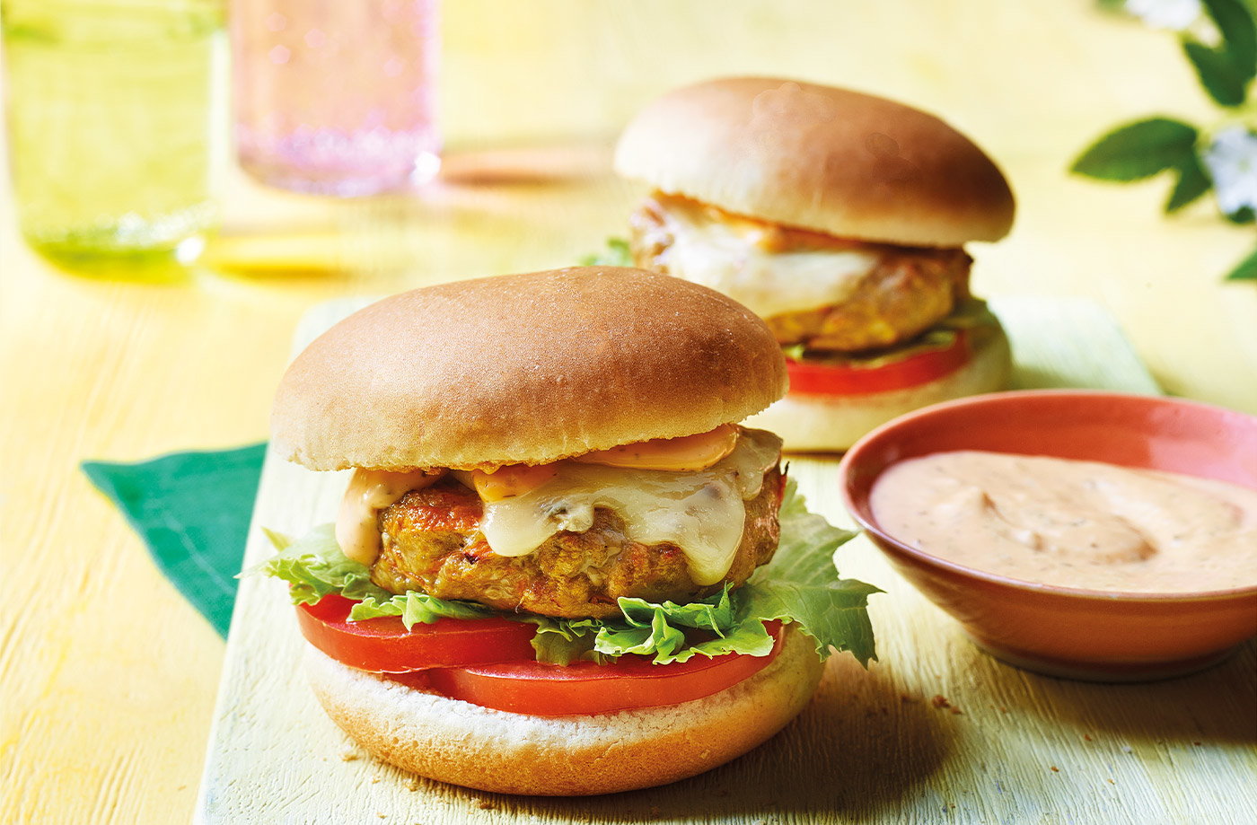 Pork and apple burgers