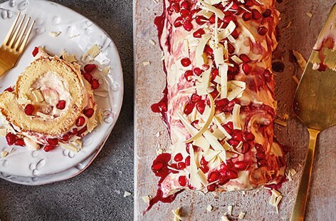 Image of "White chocolate yule log"