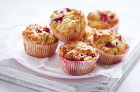 Image of "Raspberry and strawberry muffins"
