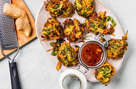 Image of "Potato and spinach pakoras"