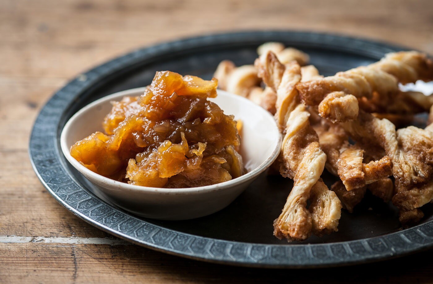 Graham Campbell's spiced apple chutney with cinnamon twirls