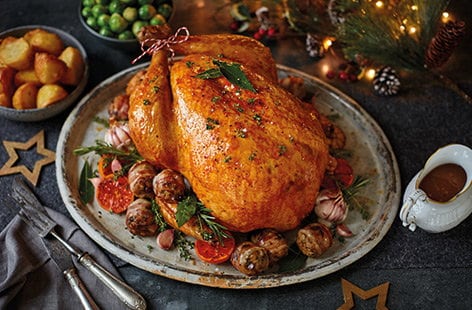 Image of "Christmas turkey with cranberry, chestnut and sage stuffing"