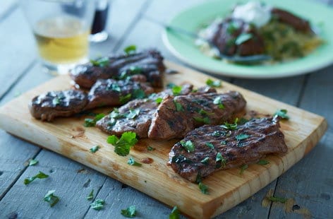 Lamb steaks with Middle Eastern rub