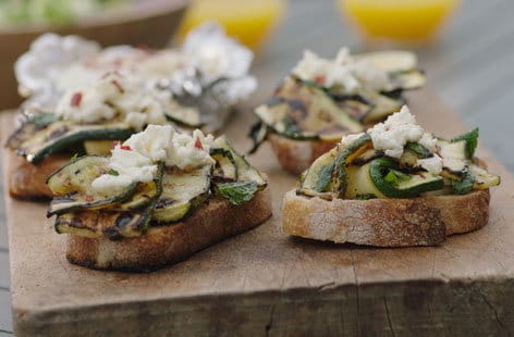 Image of "Courgette and feta bruschetta"