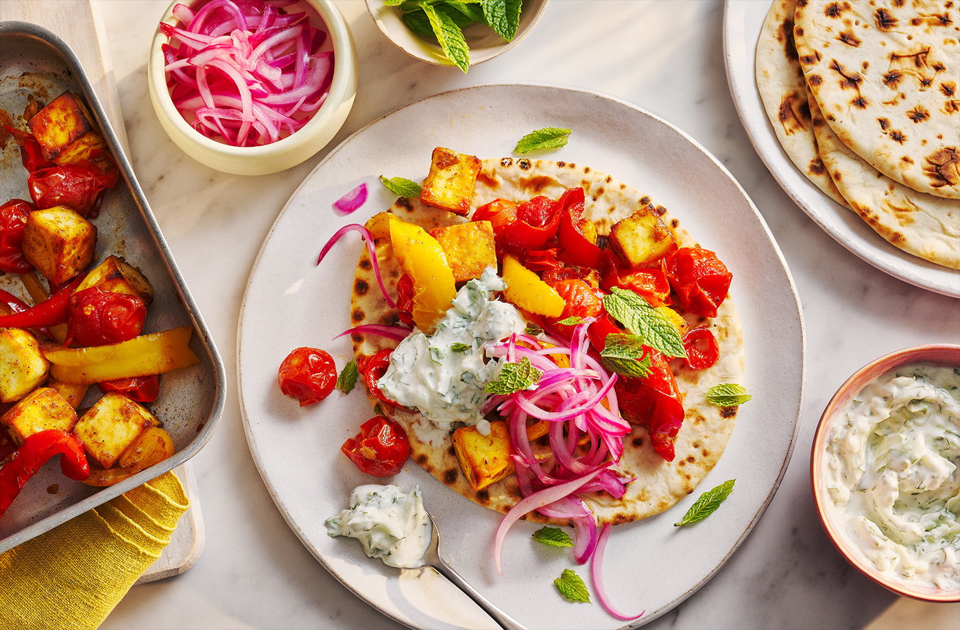 Paneer traybake