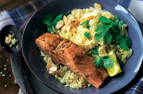 Image of "Moroccan-style salmon with lemony couscous "