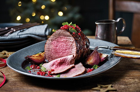 Image of "Pomegranate-glazed roast beef"