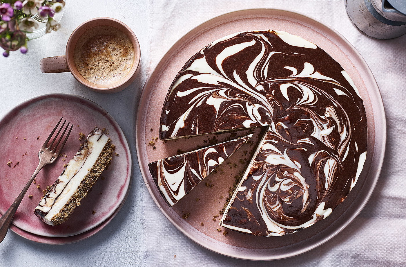 Vietnamese coffee-inspired cheesecake