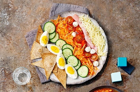 Image of "Rainbow tortilla salad"