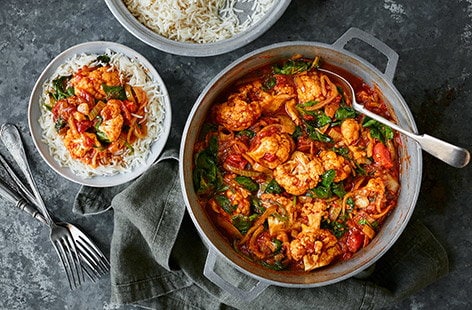 Image of "Cauliflower and spinach curry"