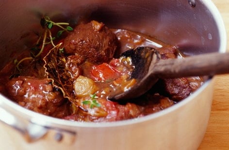 Classic beef bourguignon