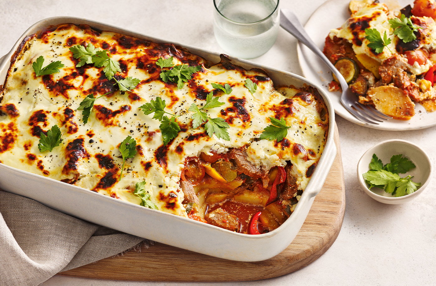 Cheat's lamb moussaka