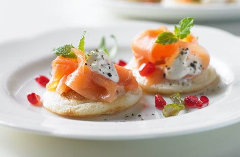 Image of "Smoked salmon blinis"