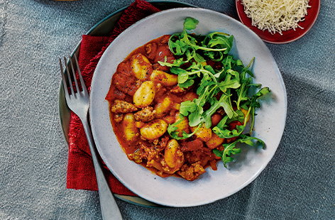 Speedy sausage ragu with gnocchi
