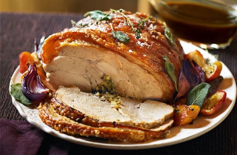 Image of "Roast pork with sticky apples"