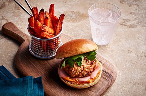 Spicy air-fryer turkey burgers