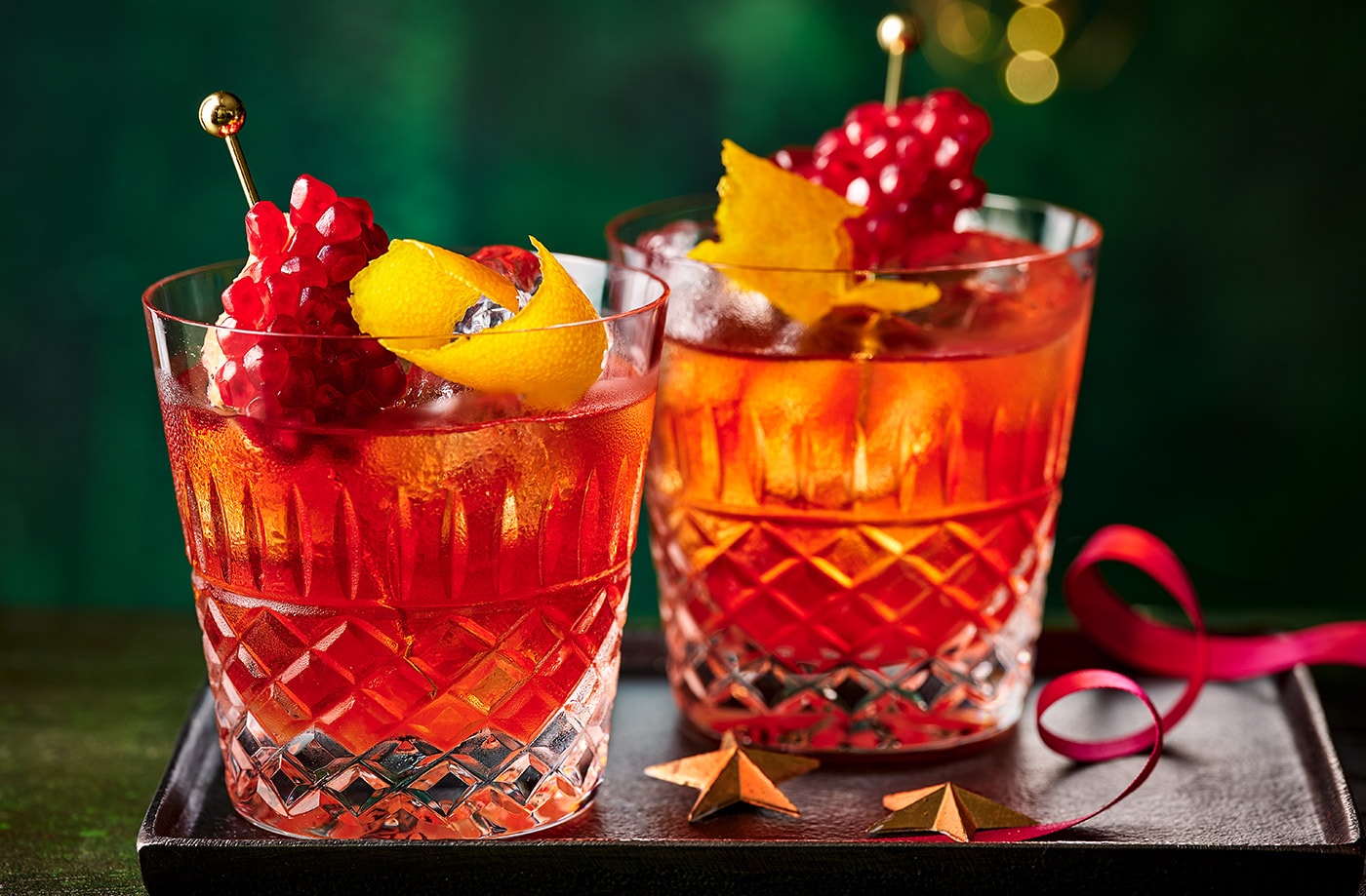 Pomegranate negroni