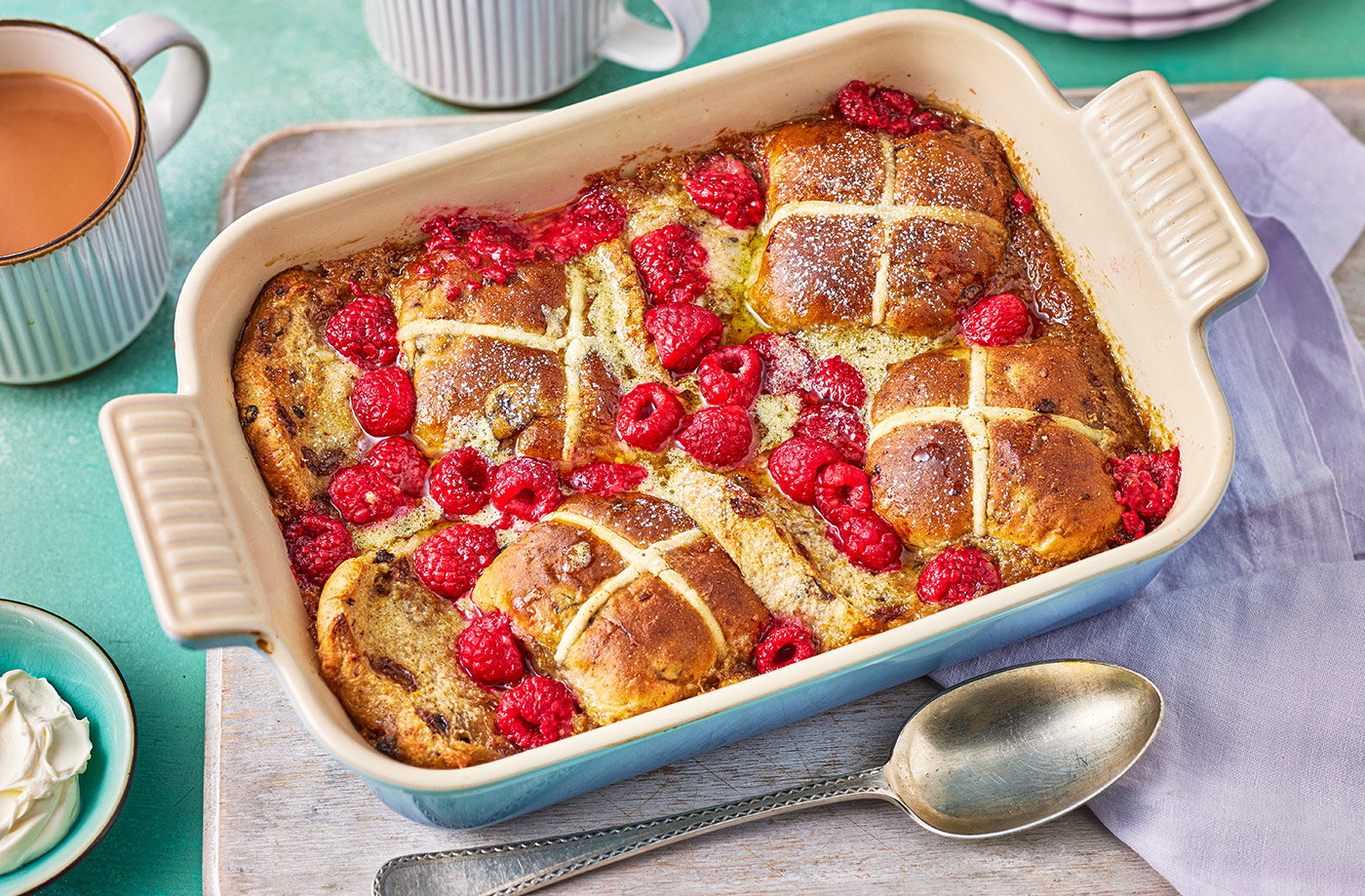Nina Parker's hot cross bun Italian pudding