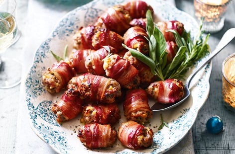Image of "Pine nut, apple and sage stuffing balls"