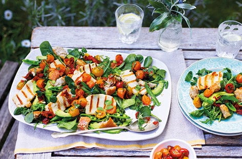 Image of "Grilled halloumi salad"