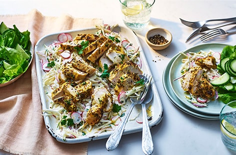 Image of "Zesty citrus chicken with slaw "