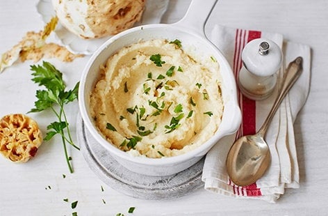 Image of "Celeriac and roasted garlic purée"
