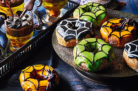 Image of "Spiderweb doughnuts"