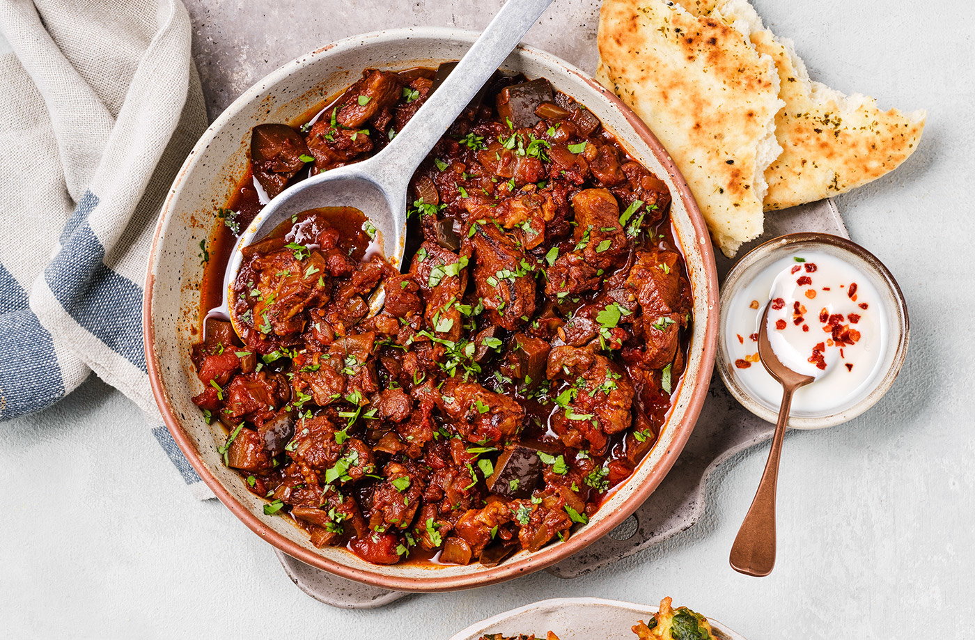 Aubergine lamb curry