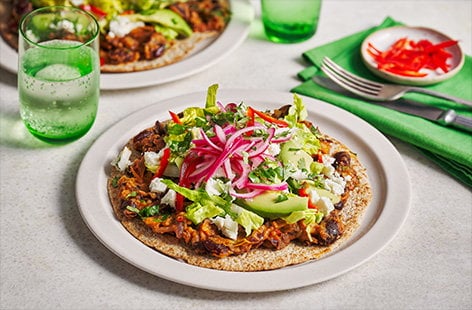 Image of "Cheesy bean tostadas"